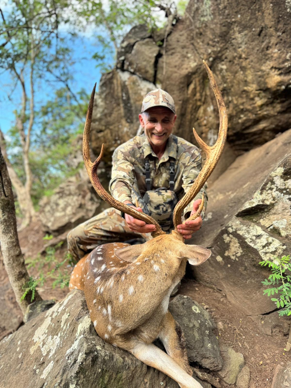 Hawaii — Axis deer hunt on volcanic highlands